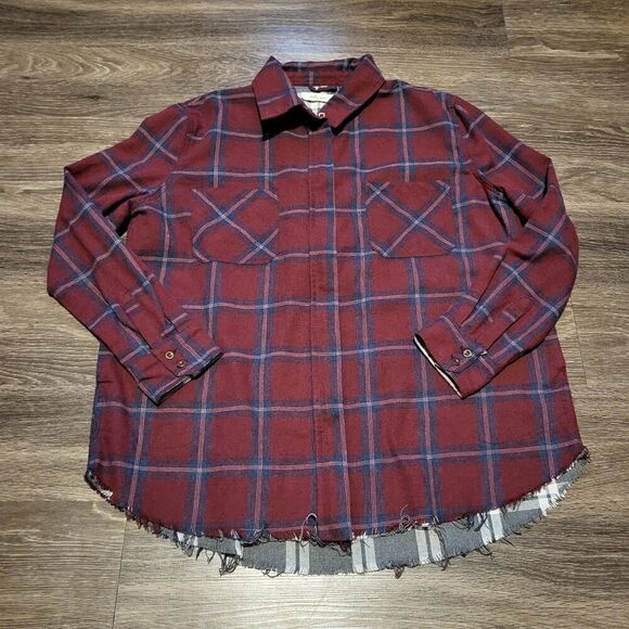 Molly Green Zip Up Flannel Shirt Jacket with Pockets Women's Size Medium - Picture 1 of 7
